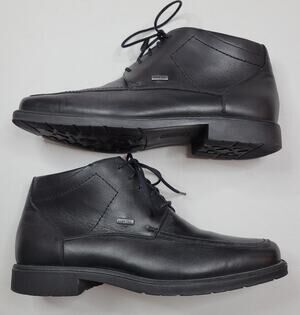 ARA Chukka Boots Black Leather Gore-Tex Square Toe Men's size 8 German 4752